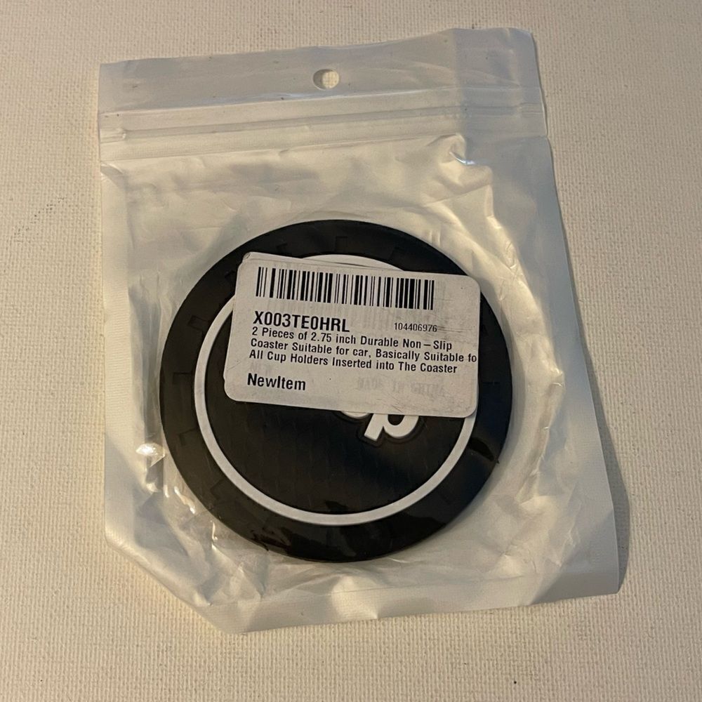 Jeep cup Coasters in black and white Set of 2 NWT